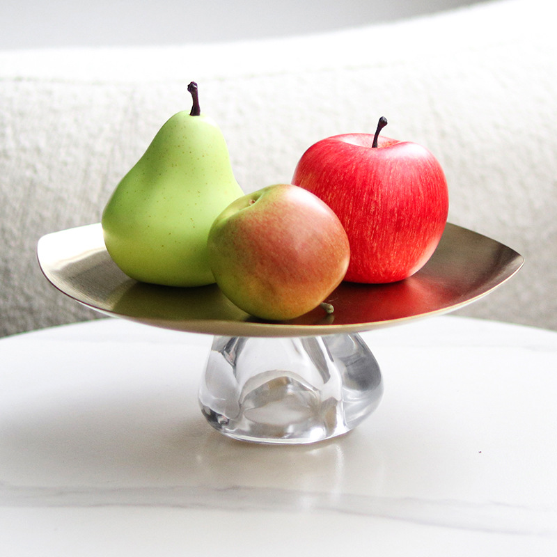 Food Storage Glass Round - Квадратный металлический поднос для фруктов неправильной