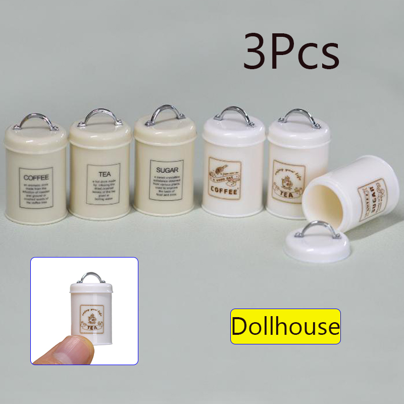 Food Storage Usa - 3 шт. миниатюрный кукольный домик, мини-банки