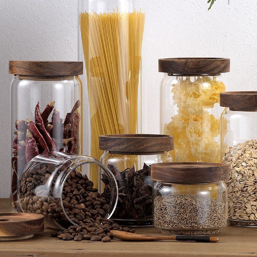 Food Storage Glass Round - Многофункциональная стеклянная банка для хранения продуктов