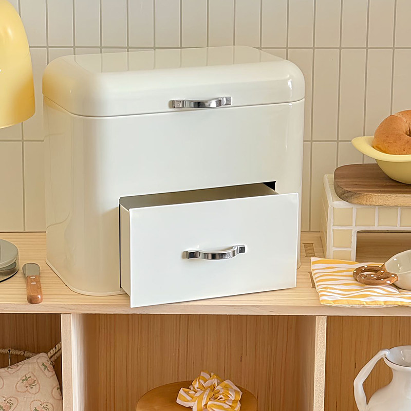 Food Storage In Cabinets - Металлический шкаф-органайзер в кремовом стиле с