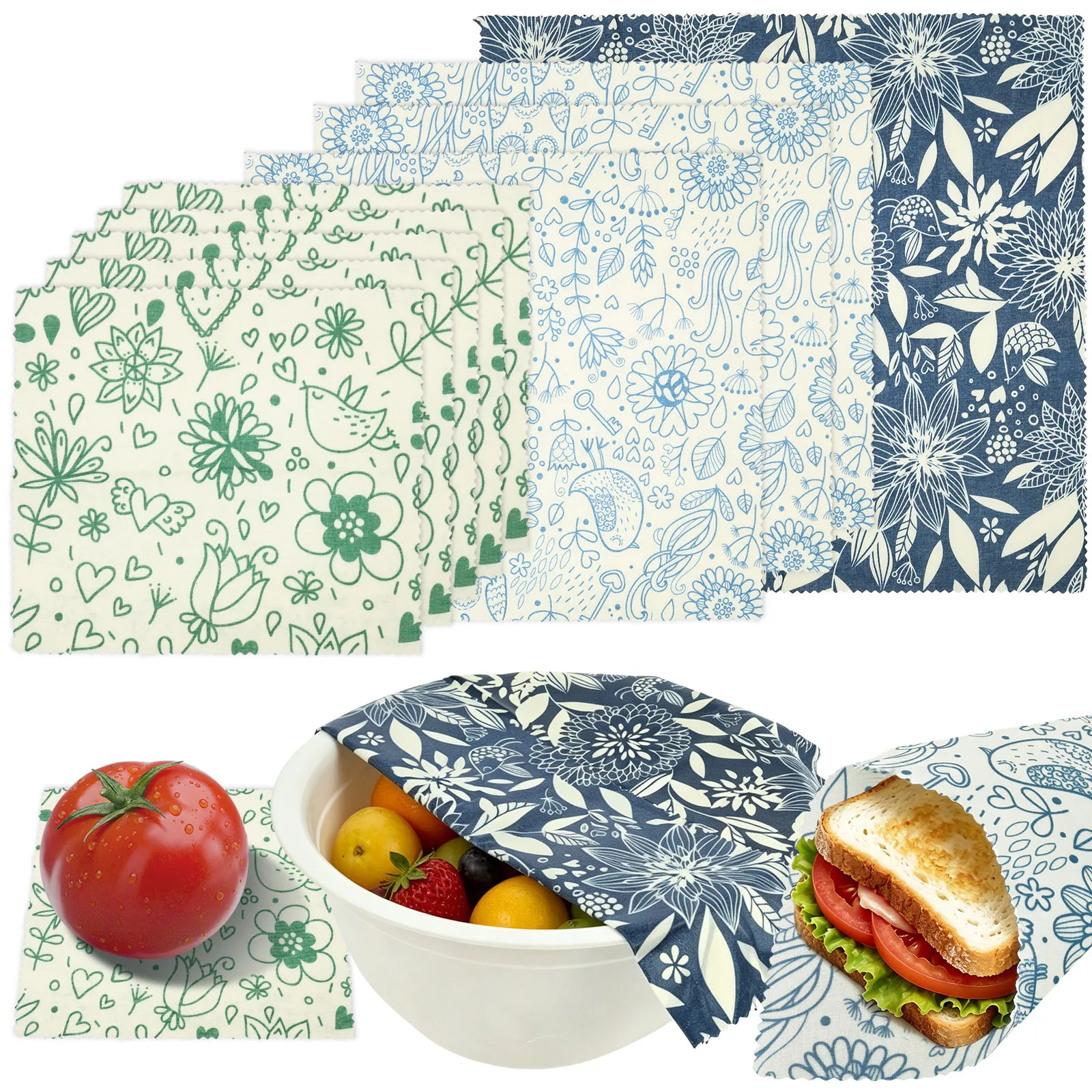 Beeswax Food Wrap - Набор из 9 органических восковых оберток