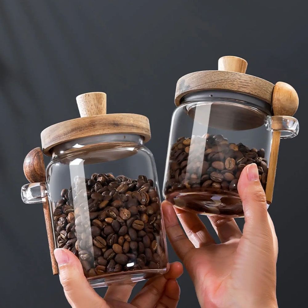 Food Storage Glass Container Set - Влагостойкая банка для хранения кофейных зерен