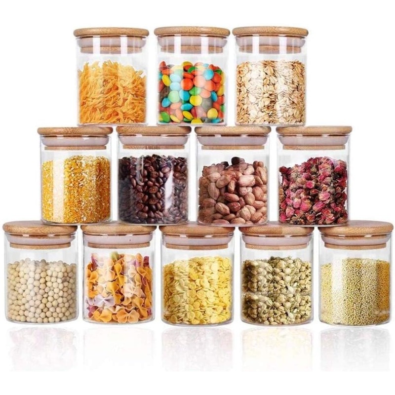 Food Storage Glass Container Set - Набор из 12 стеклянных банок с