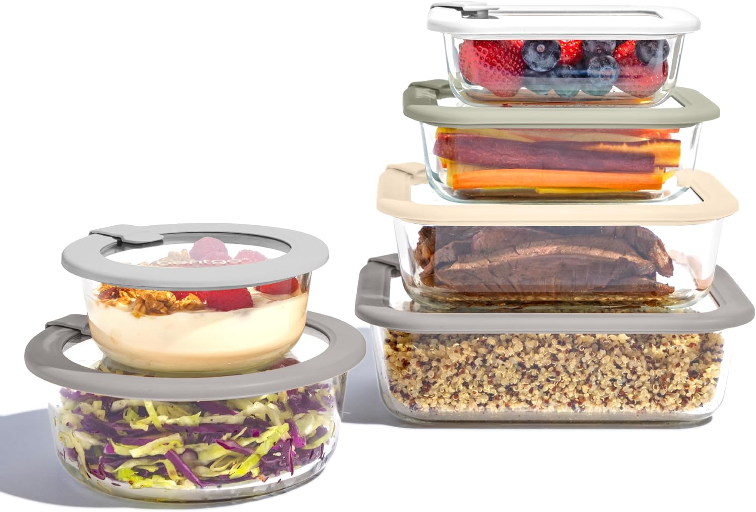 Food Storage Glass Container Set - Стеклянные контейнеры для хранения продуктов Bentgo