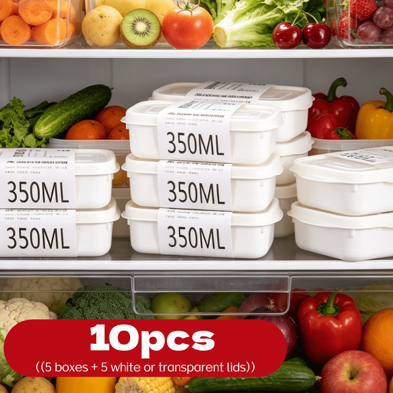 Food Storage Made Easy - Набор из 10 многоразовых штабелируемых контейнеров