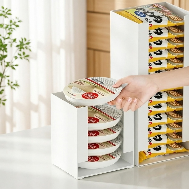 Food Storage In Cabinets - Многофункциональный штабелируемый кухонный органайзер для стаканов