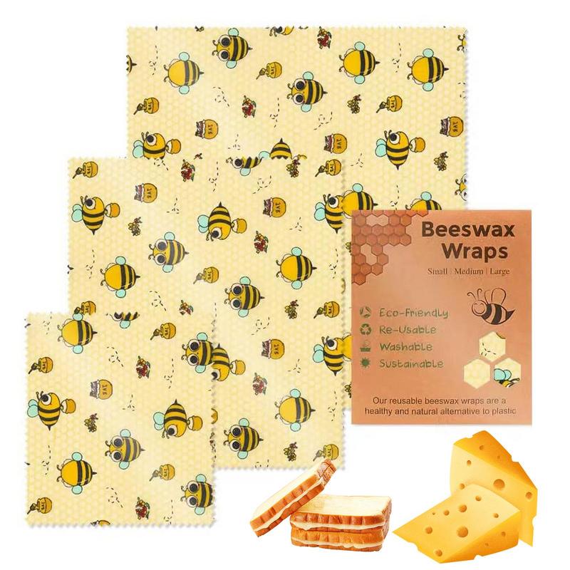 3 шт., многоразовые пищевые са – обзор и цена Beeswax Food Wrap