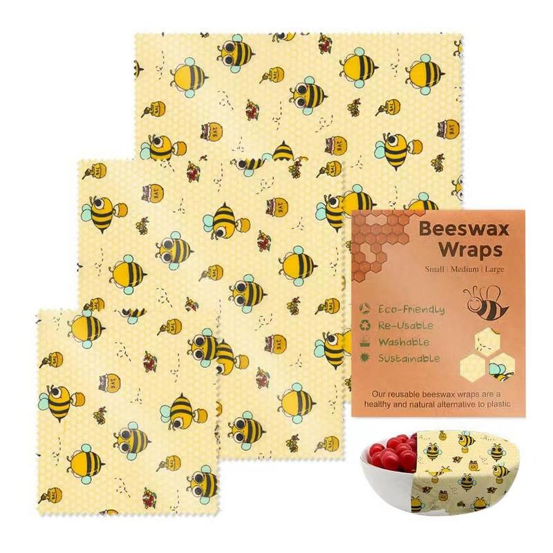 3 шт., многоразовые пищевые са – обзор и цена Beeswax Food Wrap