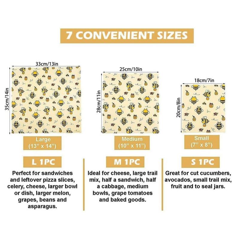 3 шт., многоразовые пищевые са – обзор и цена Beeswax Food Wrap