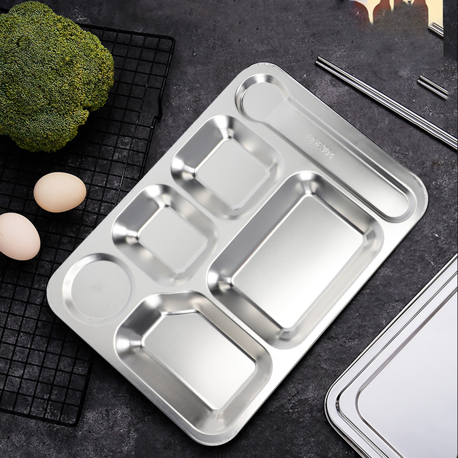 1 шт. ланч-бокс из нержавеющей – обзор и цена Food Storage Meal Prep