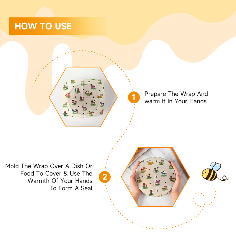 6 упаковок (2S.) Многоразовая  – обзор и цена Beeswax Food Wrap