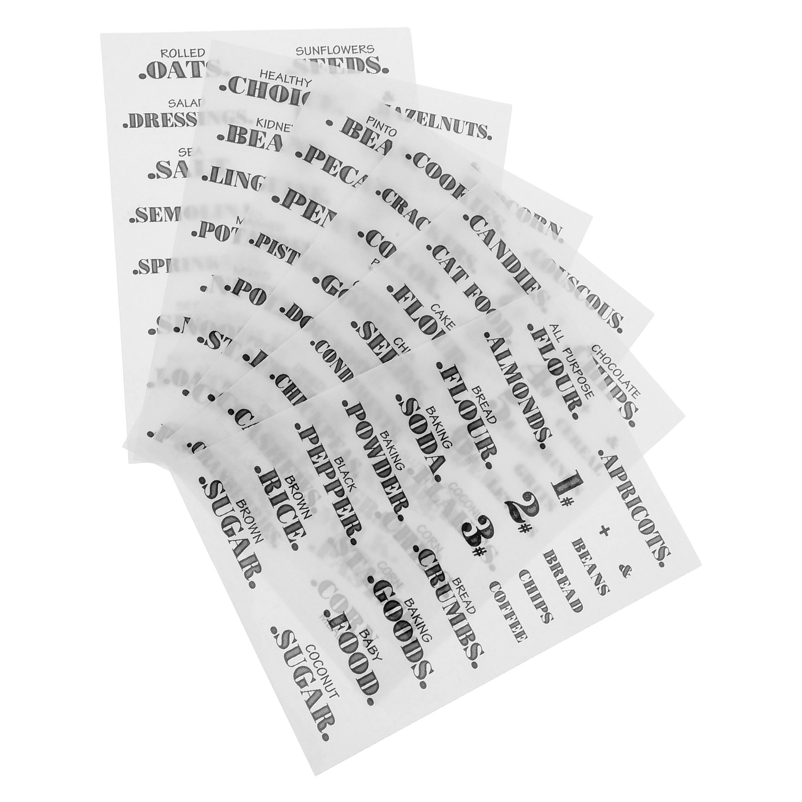 6 прозрачных водонепроницаемых – обзор и цена Food Storage Jar Labels