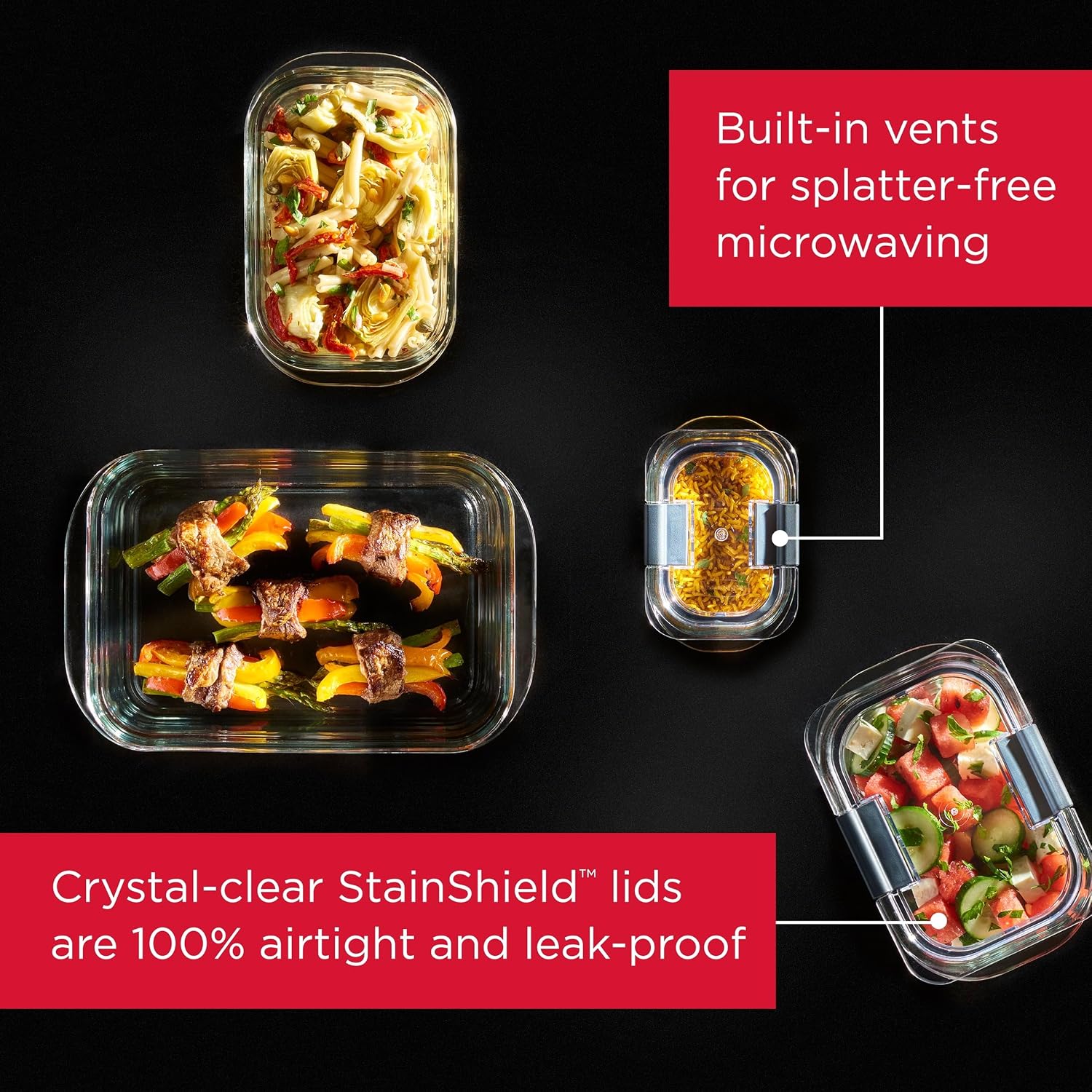 Стеклянные контейнеры для хран – обзор и цена Food Storage Glass Container Set