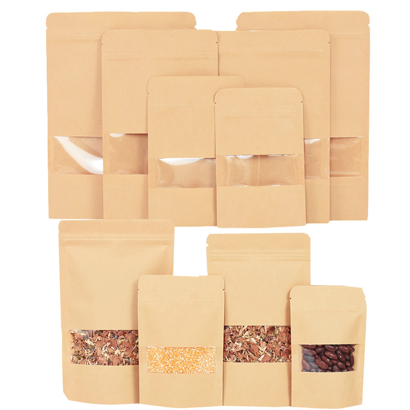 20/50 шт. крафт-бумага сумки н – обзор и цена Food Storage Zip Lock Bags