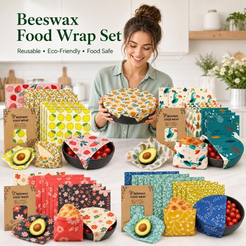 9 шт. многоразовых пищевых обе – обзор и цена Beeswax Food Wrap