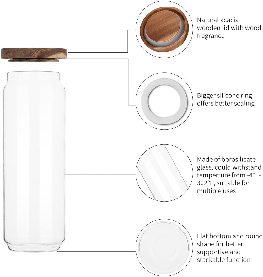 Набор из 4 стеклянных банок об – обзор и цена Food Storage Glass Container Set